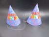8Pcs Purple Guests Happy Birthday Party Hats Paper